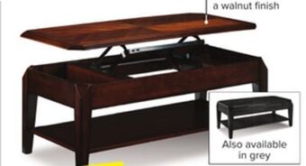 Leon's Lennox lift-top coffee table - walnut offer
