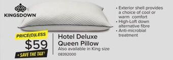 Leon's Kingsdown hotel deluxe all season pillow offer