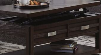 Leon's Manila lift-top coffee table - grey offer