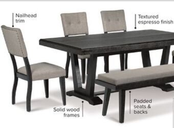 Leon's Imari 6-piece dining room set - black and grey offer