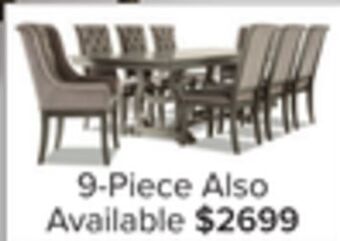Leon's Cleopatra 9-piece dining room set - oak offer