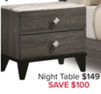 Leon's Amber night table - grey, black offer