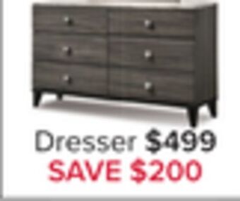 Leon's Amber 6 drawer dresser - grey, black offer