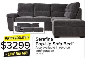 Leon's Serafina 4-piece sectional with left facing pop-up bed - charcoal offer