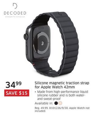 The Source Decoded silicone magnetic traction strap for apple watch 42mm offer