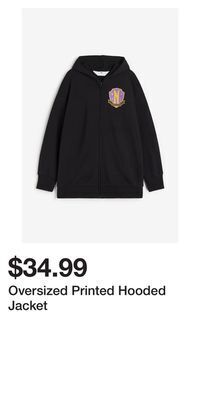 H&M Oversized printed hooded jacket offer