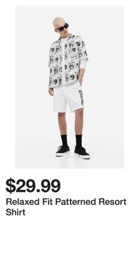 H&M Relaxed fit patterned resort shirt offer
