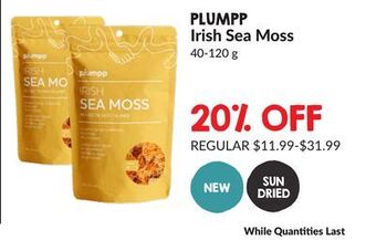 Noah's Natural Foods Plumpp irish sea moss offer