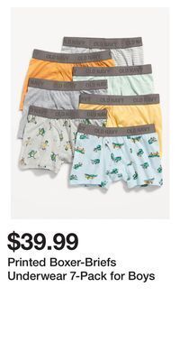 Old Navy Printed boxer-briefs underwear 7-pack for boys offer