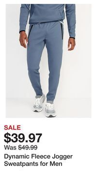 Old Navy Dynamic fleece jogger sweatpants for men offer