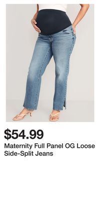 Old Navy Maternity full panel og loose side-split jeans offer