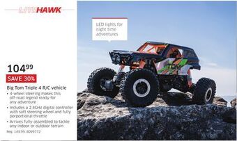 The Source Big tom triple 4 r/c vehicle offer