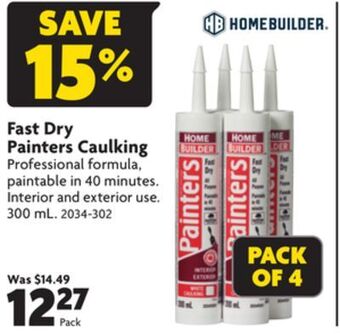 Home Hardware Fast dry painters caulking offer
