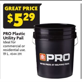 Home Hardware Pro plastic utility pail offer