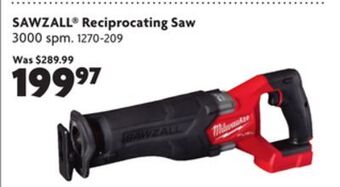 Home Hardware Sawzall® reciprocating saw offer