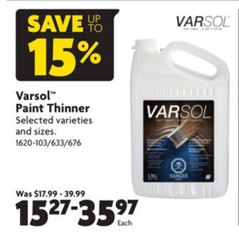 Home Hardware Paint thinner offer