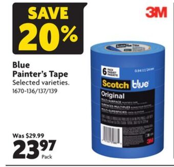 Home Hardware Blue painter's tape offer