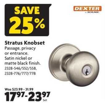 Home Hardware Stratus knobset offer