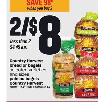 Independent City Market Pain ou bagels country harvest offer
