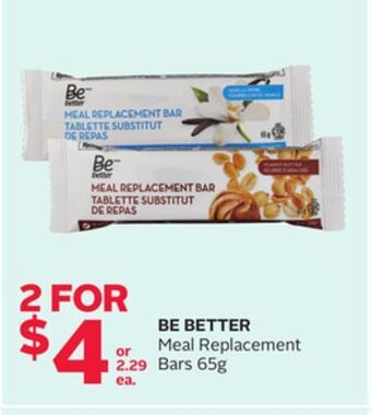 Rexall Be better meal replacement bars offer
