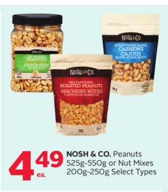 Rexall Nosh & co. peanuts 525g-550g or nut mixes 200g-250g offer