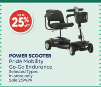 Wellwise by Shoppers Pride mobility go-go endurance power scooter offer