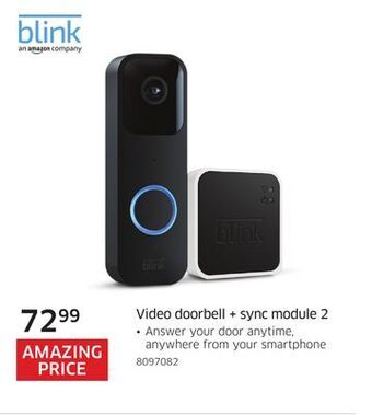 The Source Blink video doorbell + sync module 2 offer