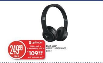 Shoppers Drug Mart Beats solo3 wireless headphones offer