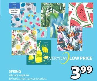 JYSK Spring 20-pack napkins offer