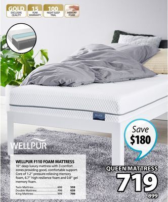 JYSK Wellpur f110 foam mattress offer