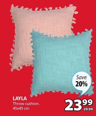 JYSK Layla throw cushion offer