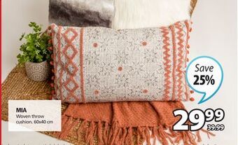 JYSK Mia woven throw cushion offer