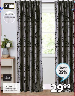 JYSK Alyson blackout curtain panel offer