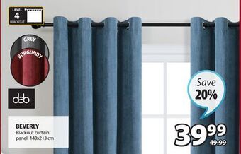 JYSK Beverly blackout curtain panel offer