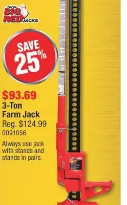 PartSource 3-ton farm jack offer