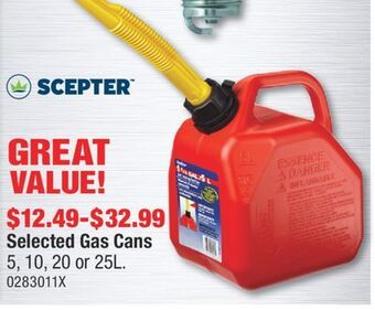 PartSource Selected gas cans offer