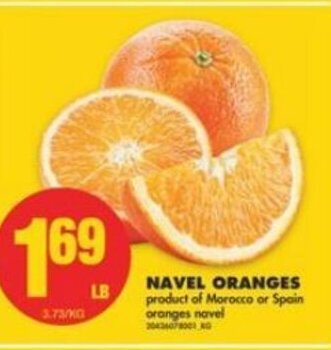 No Frills Navel Oranges offer