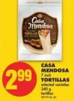 No Frills Casa Mendosa Tortillas 7inch 340g offer