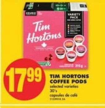 No Frills Tim Hortons Coffee Pods 30's offer