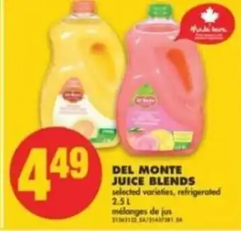 No Frills Del monte juice blends 2.5L offer