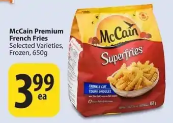 Save on Foods McCain premium french fries 650g offer