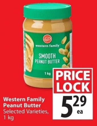 Save on Foods Western family peanut butter 1kg offer