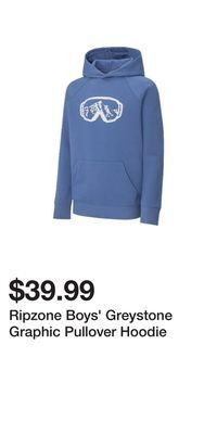 Sport Chek Ripzone boys' greystone graphic pullover hoodie offer