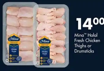 FreshCo Mina halal fresh chicken thighs or drumsticks offer
