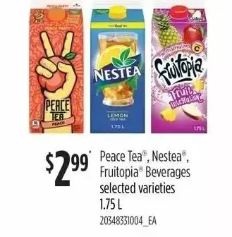Independent Grocer Peace tea, nestea, fruitopia beverages offer