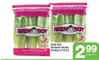 Highland Farms Andy boy romaine hearts offer