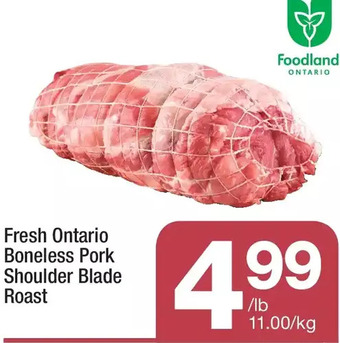 Fresh ontario boneless pork shoulder blade roast