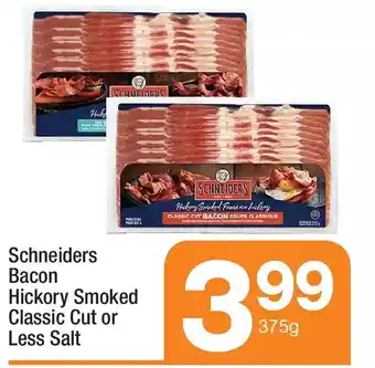 Highland Farms Schneiders bacon hickory smoked classic cut or less salt offer