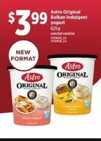 Loblaws Astro original balkan indulgent yogurt offer