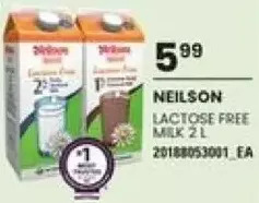 Loblaws Neilson lactose free milk offer